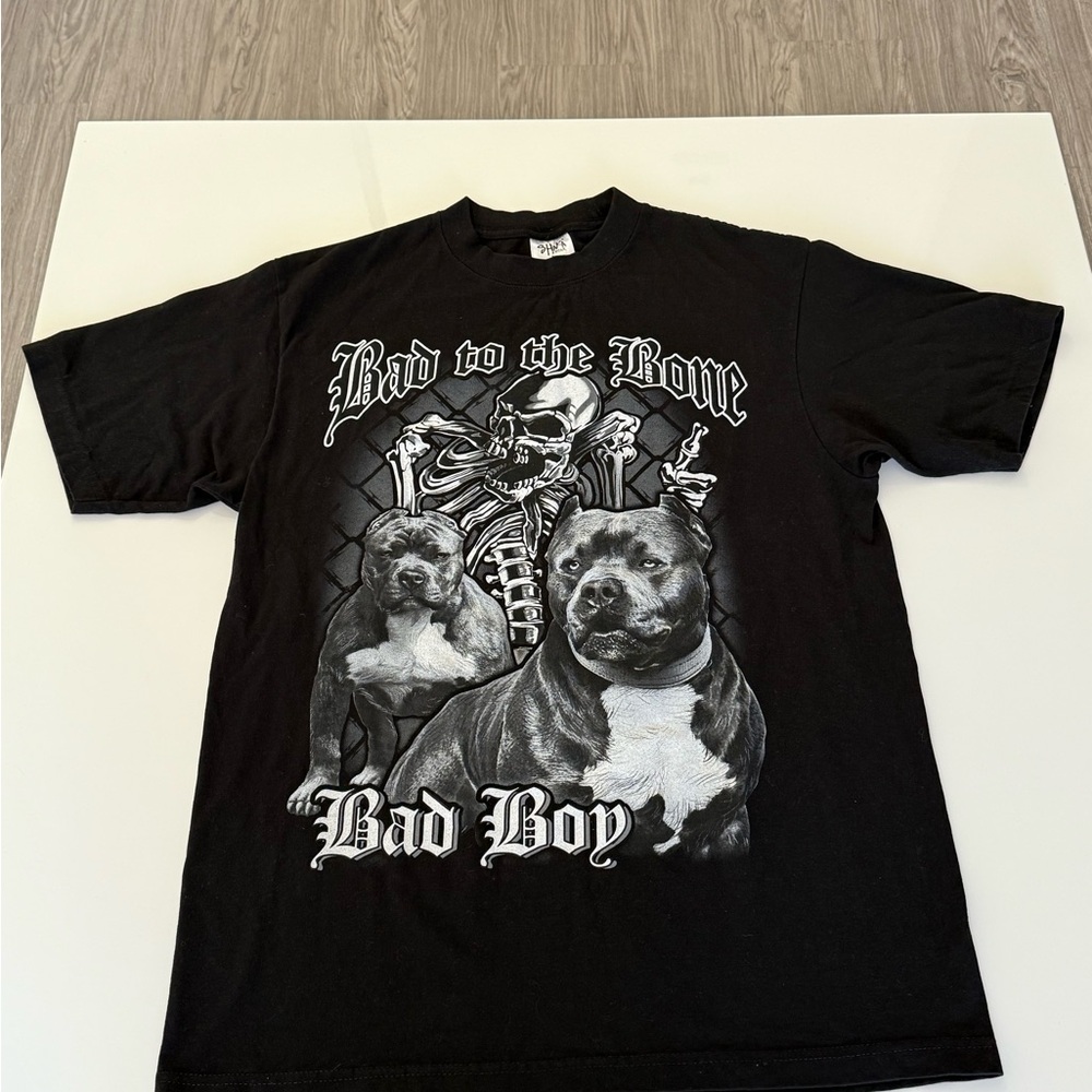 Shaka Wear Bad Boy Black Graphic T-Shirt Size L
